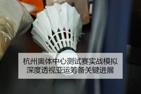 杭州奥体中心测试赛实战模拟 深度透视亚运筹备关键进展